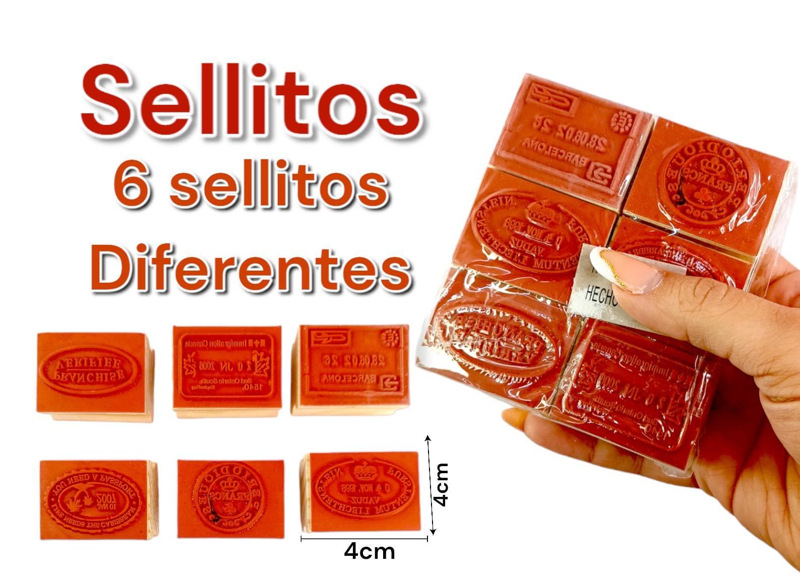 Pack x 6 Sellitos (6 SELLOS DIFERENTES) 4cm
